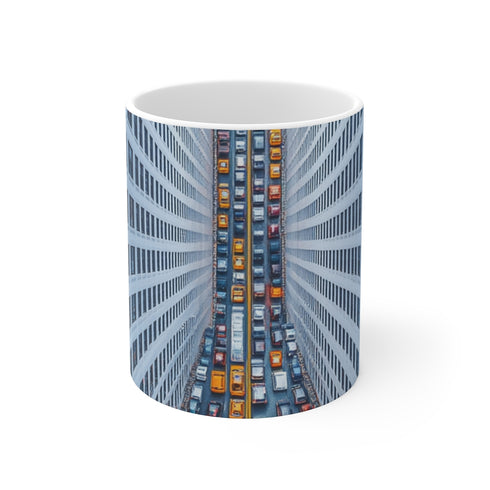 "Silver Cyber City Mug"