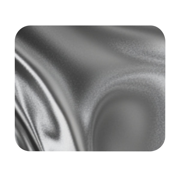 Silver Liquid Metal Waves Mouse Pad