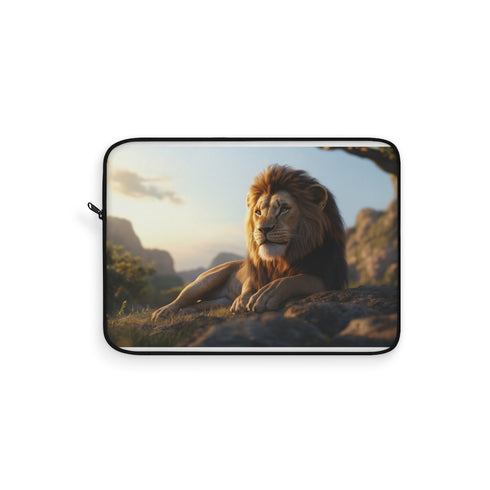"Simba King Laptop Sleeve: Protect Your Pride!"