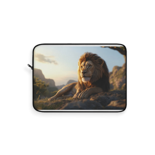 "Simba King Laptop Sleeve: Protect Your Pride!"