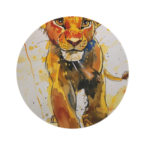 "Simba's Majestic Round Rug"