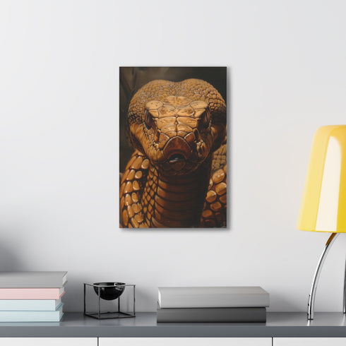 Canvas print of majestic Cobra King in striking detail.