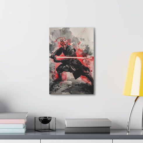 Sith Lord Darth Maul Unleashed canvas print, 18x12, home decor, Star Wars.