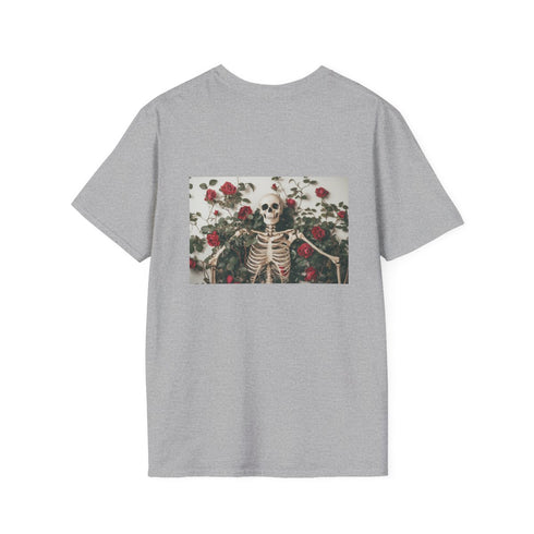 Skeleton Roses Vines Graphic Tee