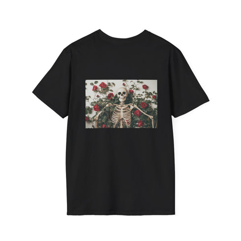 Skeleton Roses Vines Graphic Tee