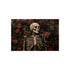 "Skeleton Surrounded by Roses Vines"