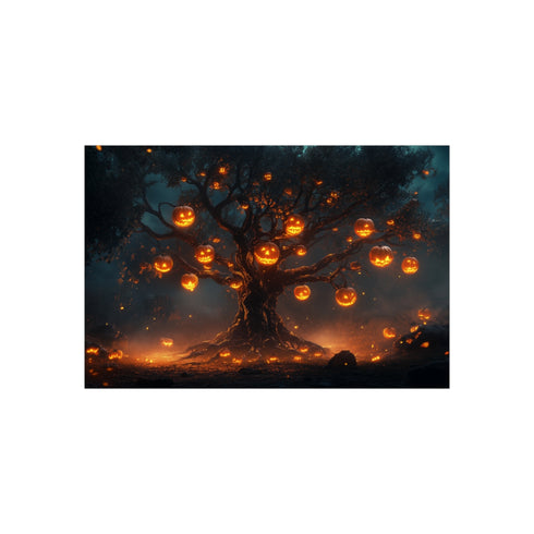 Skeleton Tree Glowing Fruit Poster
