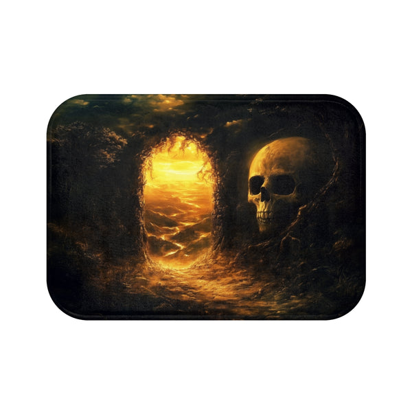 "Skull Gate Bath Mat Design"
