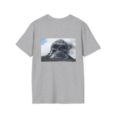 Skull Shaped Volcano T-Shirt Design