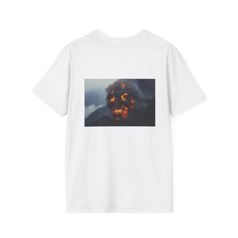 Skull Volcano Graphic T-Shirt Design
