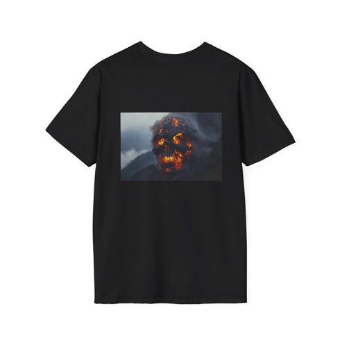 Skull Volcano Graphic T-Shirt Design
