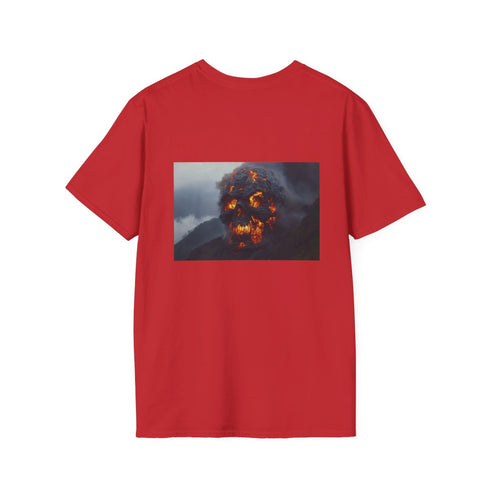 Skull Volcano Graphic T-Shirt Design
