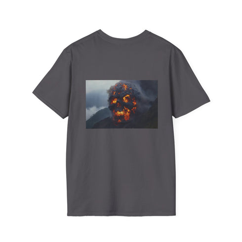 Skull Volcano Graphic T-Shirt Design