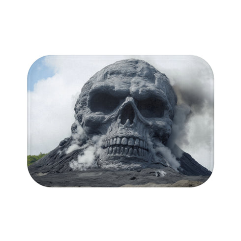 Skull Volcano Shape Bath Mat