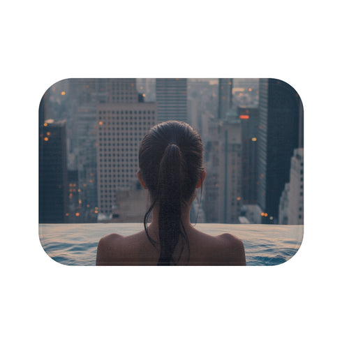 "Sky High Relaxation: Woman Bath Mat"