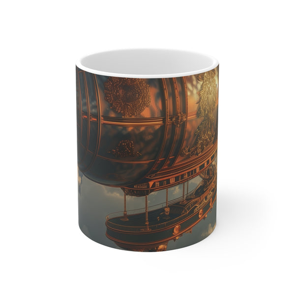 Sky High Steampunk Airship Mug
