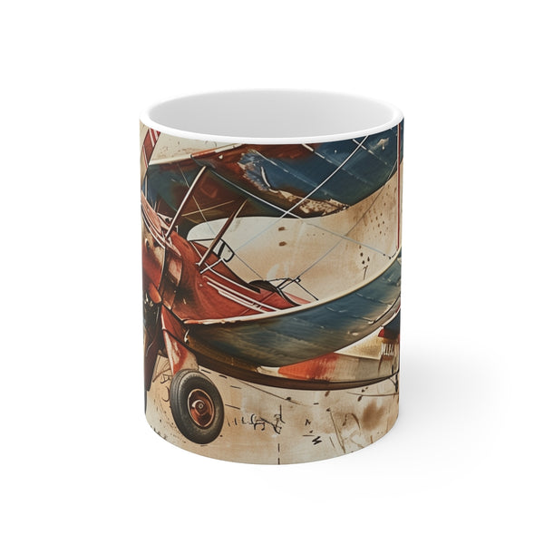"Sky High Vintage Airplane Mug"