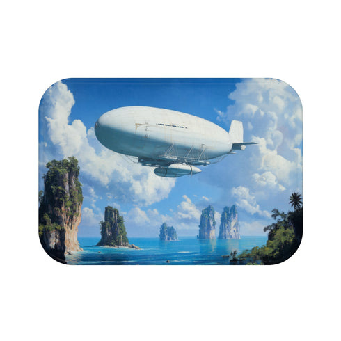 "Sky Island Airship Dock Bath Mat"