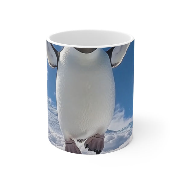"Sky Soaring Penguin Mug"