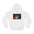 Sky Split Into Day and Night Graphic Unisex College Hoodie - Arctic White Front