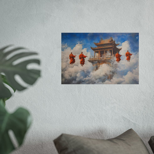 Sky Temple with Flying Monks