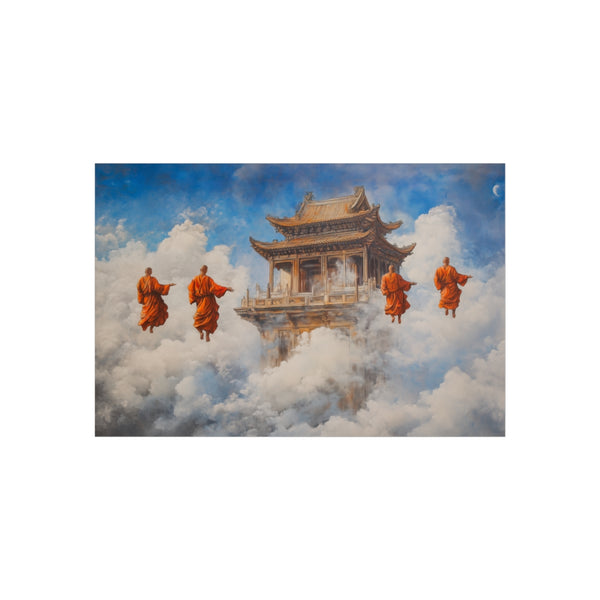"Sky Temple with Flying Monks"