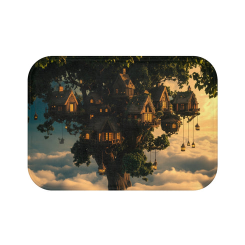 "Sky Village Treehouse Bath Mat"