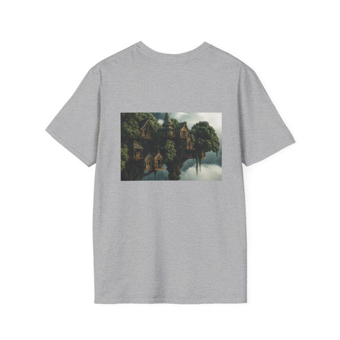 Sky Village Treehouse T-shirt Design.