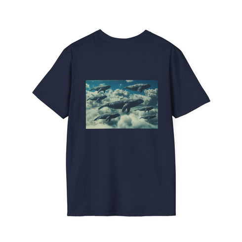 Sky Whales Grazing Clouds Tee