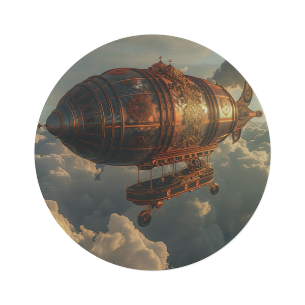 "Skyborne Steampunk Airship Rug"
