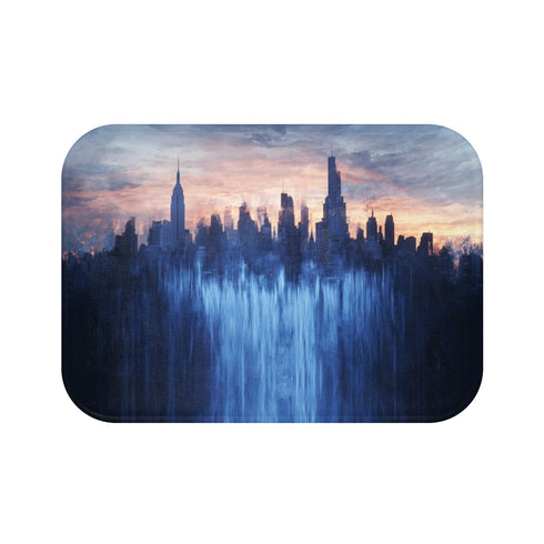 "Skyline Cascade Bath Mat Design"