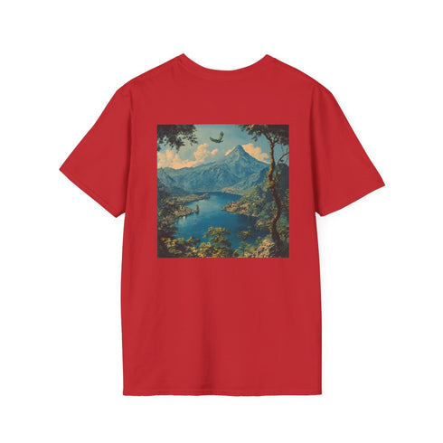 Skyline Serenity: Lake Mountain Tee