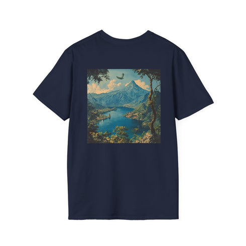 Skyline Serenity: Lake Mountain Tee
