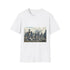 Skyscrapers Shaped Like Chess Pieces Graphic Unisex Softstyle T-Shirt - Front View