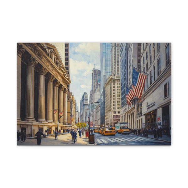 "Sleek Wall Street NYC Canvas"