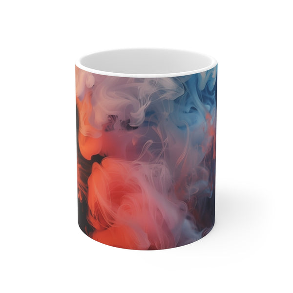 "Smoke Art Coffee Mug: Abstract Elegance"