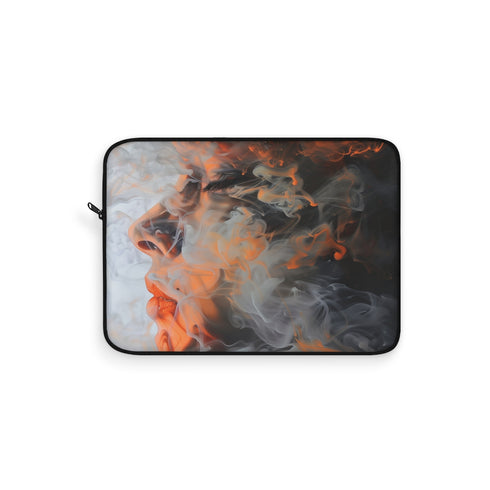 "Smoke Art Laptop Sleeve: Abstract Style"