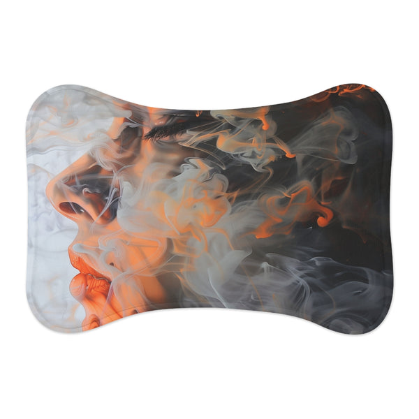 "Smoke Art Pet Mat: Stylish, Durable, and Unique"