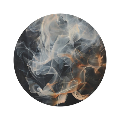 "Smoke Art Round Rug: Visionary"