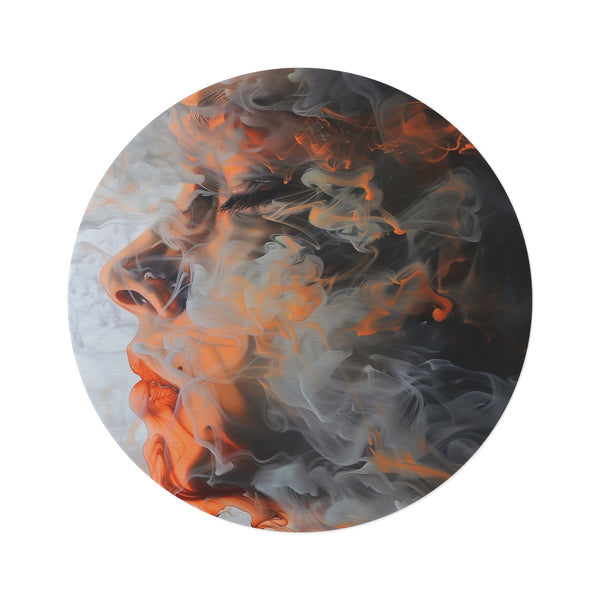 "Smoke Swirl Abstract Area Rug"