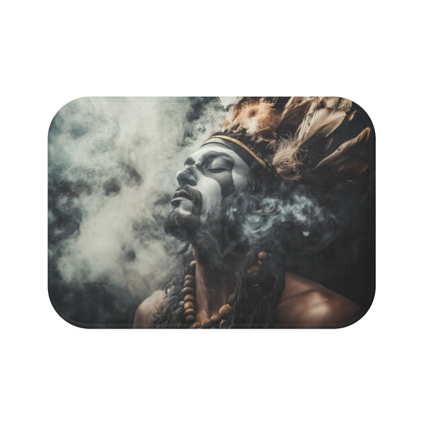 Smoke Warrior Tribal Print Bathmat
