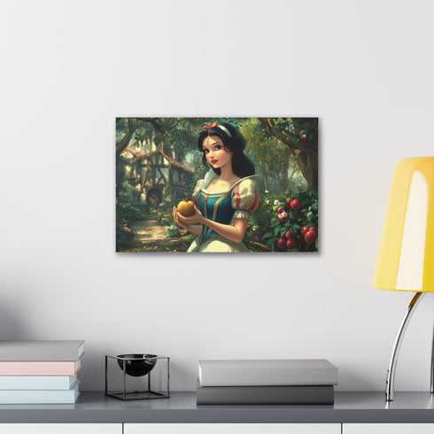 Vibrant Snow White & Seven Dwarfs canvas for Disney lovers.