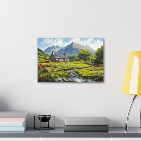 Snowdon Wales mountain landscape canvas print, perfect for nature lovers.