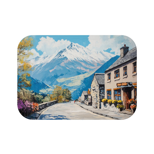 "Snowdon Wales Painted Bath Mat"