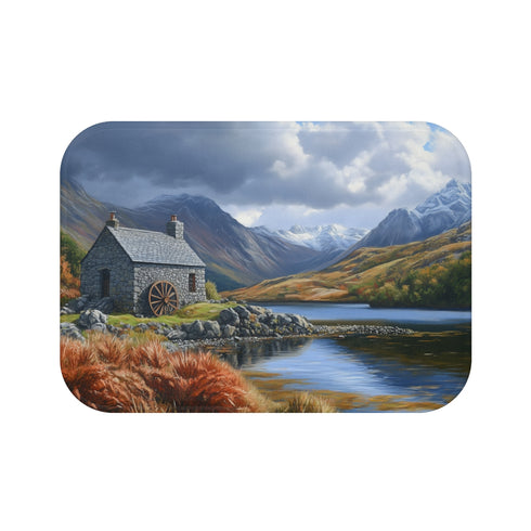 "Snowdon Wales Painting Bath Mat"