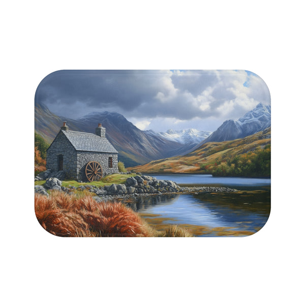 "Snowdon Wales Painting Bath Mat"