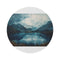 Snowdon Wales Round Rug: A Winter Wonderland