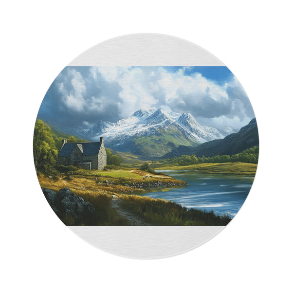Snowdon Wales Round Rug Masterpiece