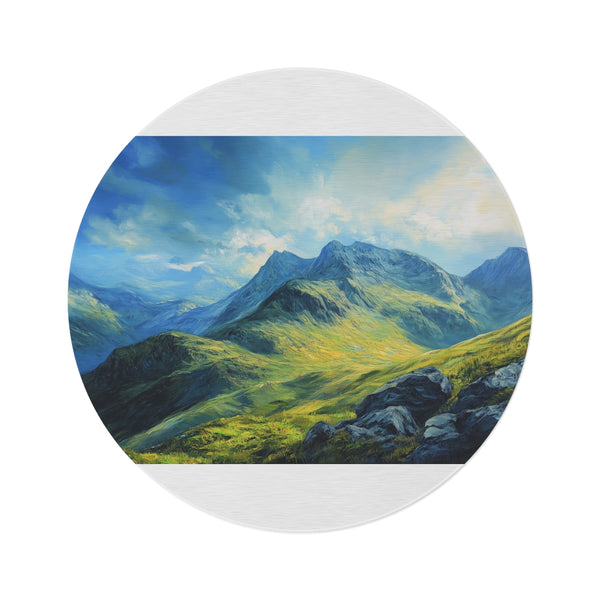 Snowdon Wales Round Rug 🏔️