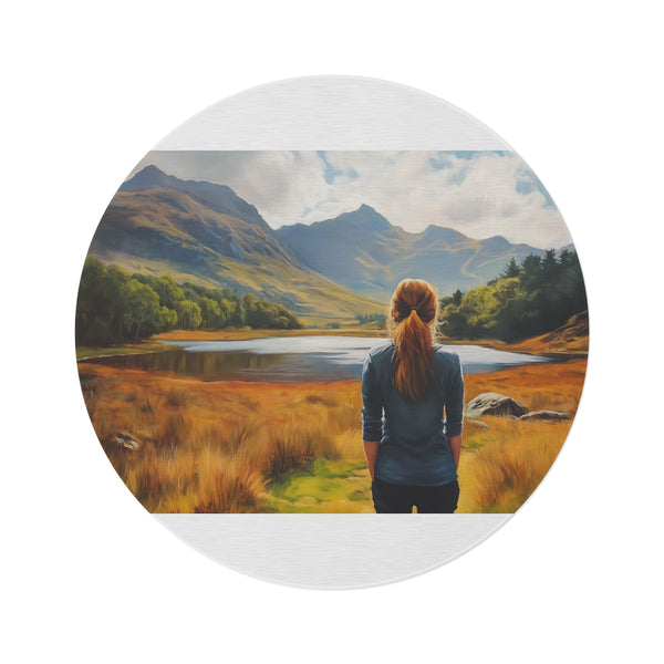 "Snowdonia Round Rug Artistry"